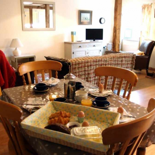 Dining Room inside the cottage at Heath Farm in Craven Arms Shropshire