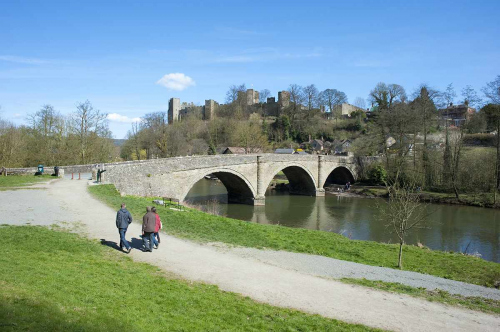 Bridge over the River Teme in gastronomic Ludlow South Shropshire